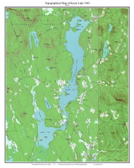 Kezar Lake 1963 - Custom USGS Old Topo Map - Maine 1