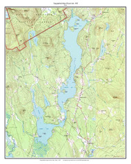 Kezar Lake 1995 - Custom USGS Old Topo Map - Maine 1