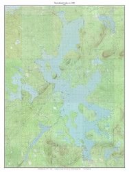 Moosehead Lake 1989 - Custom USGS Old Topo Map - Maine 2
