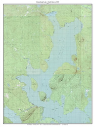Moosehead Lake North Bay 1989 - Custom USGS Old Topo Map - Maine 2