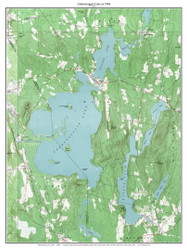 Androscoggin Lake 1966 - Custom USGS Old Topo Map - Maine - Lewiston-Augusta 3