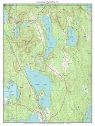 Crescent Lake 1981 - Custom USGS Old Topo Map - Maine - Lewiston-Augusta 3