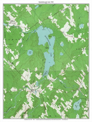 Quantabacook Lake 1960 - Custom USGS Old Topo Map - Maine - Jefferson-Montville 3