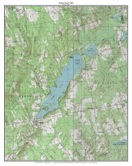 Indian Pond 1982 - Custom USGS Old Topo Map - Maine - Pittsfield-Newport 3