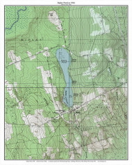 Ripley Pond 1984 - Custom USGS Old Topo Map - Maine - Pittsfield-Newport 3