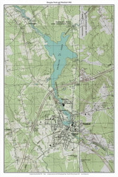 Douglas Pond and Pittsfield 1982 - Custom USGS Old Topo Map - Maine - Pittsfield-Newport 3