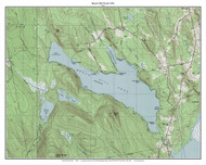 Beech Hill Pond 1981 - Custom USGS Old Topo Map - Maine - Ellsworth-Bar Harbor 4