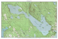 Green Lake 1981 - Custom USGS Old Topo Map - Maine - Ellsworth-Bar Harbor 4
