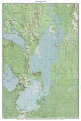 Graham Lake 1981 - Custom USGS Old Topo Map - Maine - Ellsworth-Bar Harbor 4