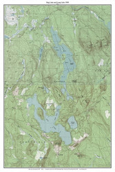 Bog Lake and Long Lake 1990 - Custom USGS Old Topo Map - Maine - Cooper-Northfield 4