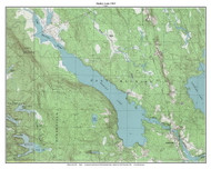 Hadley Lake 1987 - Custom USGS Old Topo Map - Maine - Cooper-Northfield 4