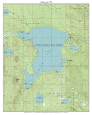 Allagash Lake 1989 - Custom USGS Old Topo Map - Maine - Allagash 2