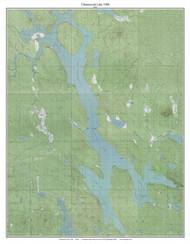 Chesuncook Lake 1988 - Custom USGS Old Topo Map - Maine 2