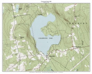 Clearwater Pond 1968 - Custom USGS Old Topo Map - Maine Small Lakes