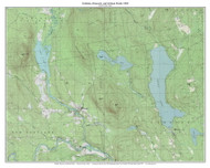 Embden, Hancock, and Gilman Ponds 1989 - Custom USGS Old Topo Map - Maine Small Lakes