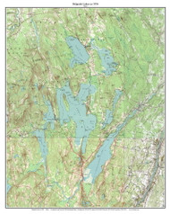 Belgrade Lakes 1956 - Custom USGS Old Topo Map - Belgrade 1956 Maine 3