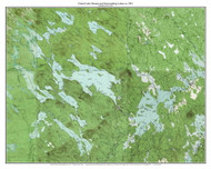 Grand Lake Stream and Surrounding Lakes 1941 - Custom USGS Old Topo Map - Grand Lake 15x15 Maine 4