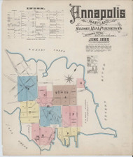 Annapolis, Maryland 1885 - Old Map Maryland Fire Insurance Index