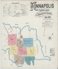 Annapolis, Maryland 1891 - Old Map Maryland Fire Insurance Index