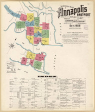 Annapolis, Maryland 1908 - Old Map Maryland Fire Insurance Index