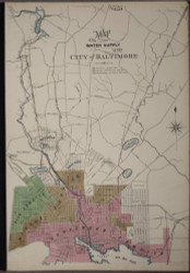 Baltimore, Maryland Water Supply 1890 - Old Map Maryland Fire Insurance Index