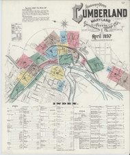 Cumberland, Maryland 1897 - Old Map Maryland Fire Insurance Index
