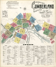 Cumberland, Maryland 1904 - Old Map Maryland Fire Insurance Index