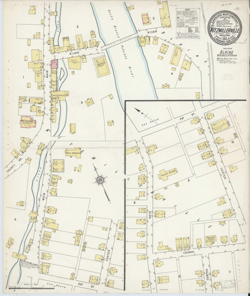 Kitzmiller, Maryland 1912 Old Map Maryland Fire Insurance Index OLD