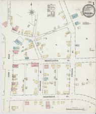 Towson, Maryland 1891 - Old Map Maryland Fire Insurance Index