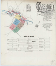 Claremont, New Hampshire 1889 - Old Map New Hampshire Fire Insurance Index