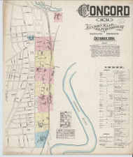 Concord, New Hampshire 1884 - Old Map New Hampshire Fire Insurance Index