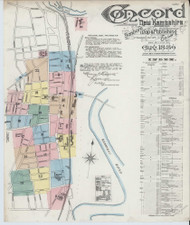 Concord, New Hampshire 1889 - Old Map New Hampshire Fire Insurance Index