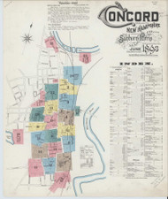 Concord, New Hampshire 1893 - Old Map New Hampshire Fire Insurance Index