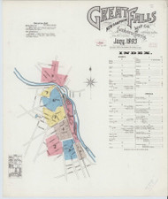 Great Falls, New Hampshire 1893 - Old Map New Hampshire Fire Insurance Index