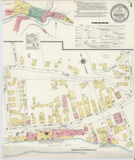 Hinsdale, New Hampshire 1910 - Old Map New Hampshire Fire Insurance Index