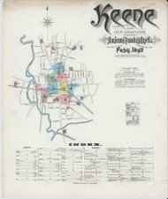 Keene, New Hampshire 1892 - Old Map New Hampshire Fire Insurance Index