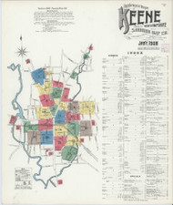 Keene, New Hampshire 1908 - Old Map New Hampshire Fire Insurance Index