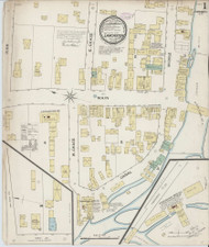 Lancaster, New Hampshire 1887 - Old Map New Hampshire Fire Insurance Index