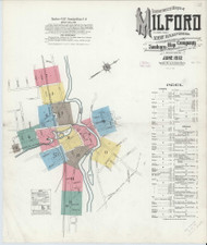 Milford, New Hampshire 1912 - Old Map New Hampshire Fire Insurance Index