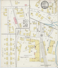 New Market, New Hampshire 1892 - Old Map New Hampshire Fire Insurance Index