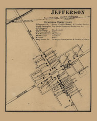 Jefferson Village, Codorus Township, Pennsylvania 1860 Old Town Map Custom Print - York Co.