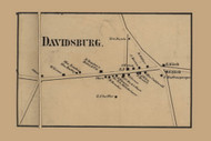 Davidsburg Village, Dover Township, Pennsylvania 1860 Old Town Map Custom Print - York Co.