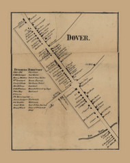 Dover Village, Pennsylvania 1860 Old Town Map Custom Print - York Co.