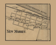 New Market Village, Fairview Township, Pennsylvania 1860 Old Town Map Custom Print - York Co.