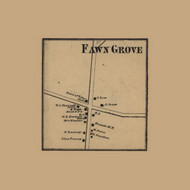Fawn Grove Village, Fawn Township, Pennsylvania 1860 Old Town Map Custom Print - York Co.