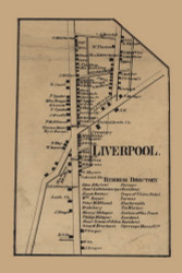 Liverpool Village, Manchester Township, Pennsylvania 1860 Old Town Map Custom Print - York Co.