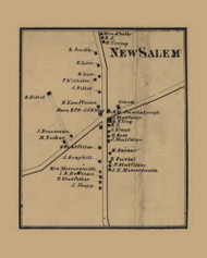 New Salem Village, North Codorus Township, Pennsylvania 1860 Old Town Map Custom Print - York Co.