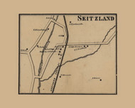 Seitzland Village, Shrewsbury Township, Pennsylvania 1860 Old Town Map Custom Print - York Co.