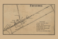 Frystown Village, Spring Garden Township, Pennsylvania 1860 Old Town Map Custom Print - York Co.