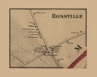 Rossville, Warrington Township, Pennsylvania 1860 Old Town Map Custom Print - York Co.
